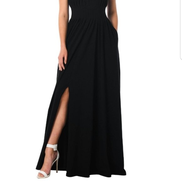 Eshakti Pleated Jersey Knit Maxi Dress 16W- 1X - Picture 2 of 8